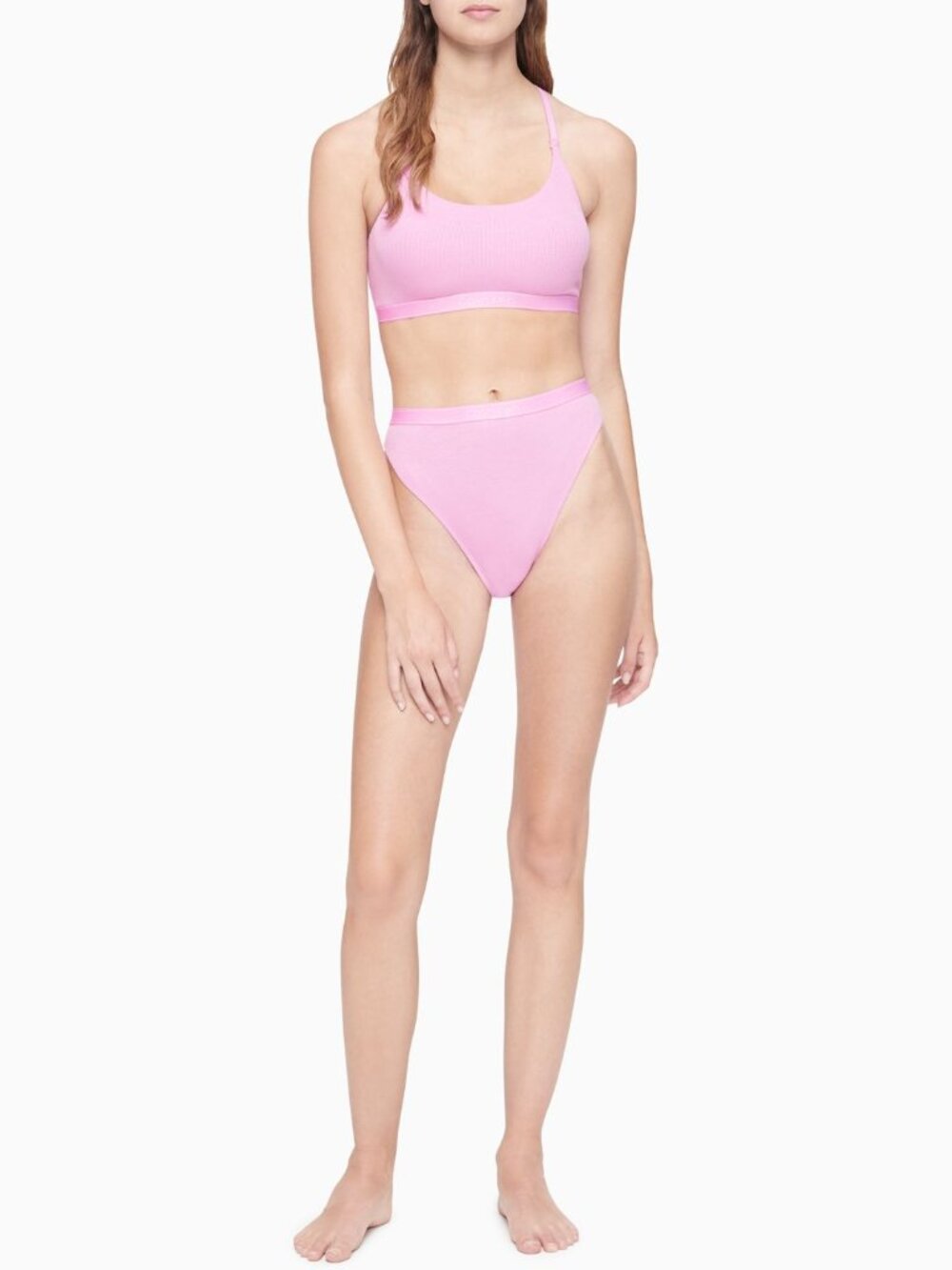 Calvin Klein Womens Unlined Rib Bralette